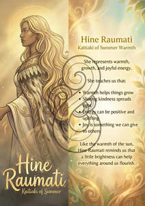 Kaitiaki Copy: Hine Raumati - Image with Information - Poster