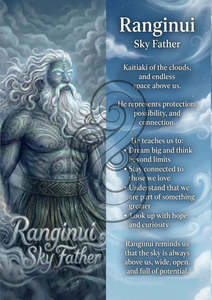 Kaitiaki Copy: Ranginui - Image with Information - Poster