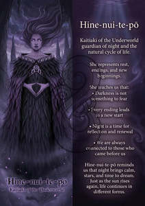 Kaitiaki Copy: Hine-nui-te-pō - Image with Information - Poster