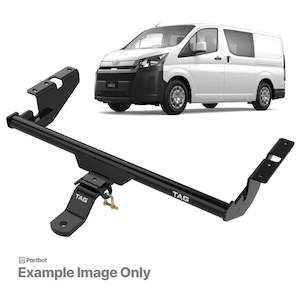 Standard Towbars: TAG Standard Duty Towbar With Tail Light Protectores for Toyota Hiace SLWB & Commuter Bus (05/2005 - 01/2019)