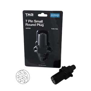 Towbar Only: TAG 7 Pin Small Round Plug (Trailer Side)