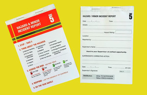 Products: Take 5 Minor Incident/Hazard Refills OHS Consultants