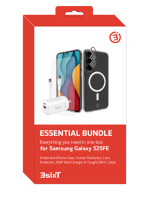 Other Accessories: 3SIXT ESSENTIAL BUNDLE (PUREFLEX+) - SAMSUNG GALAXY S25FE - Damaged Packaging