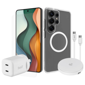 Other Accessories: 3SIXT ESSENTIAL BUNDLE (CASE,SP,QI2 PUCK && AC) - S26+ - Damaged Packaging