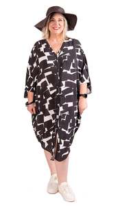 Lulu Kaftan - Black print // PRE-ORDER