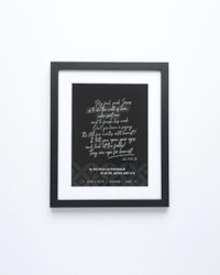 New Designs: John 4:34-35 My Food, Harvest: Commissioning - Black&White (Black) Tabletop