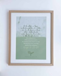 Lamentations 3:22-23 - Green Pastures - Steadfast Love of the Lord, Samoan (Natural) A3