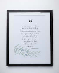 Leikos: Numbers 6:24-26 - Samoan: Blessing, Grace, Peace - Olive branch (Black) A3