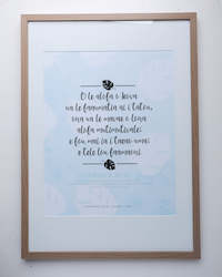 Leikos: Lamentations 3:22-23: A2 Samoan - Monstera II - blue (NATURAL)