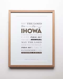 L I A N: Numbers 6:24-26 - Maori/English : Blessing on You II (Natural) A3