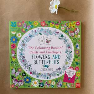 Puzzles: THE COLOURING BOOK OF CARDS & ENVELOPES ~ FLOWERS & BUTTERFLIES