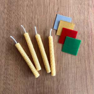 Candles: ADVENT ~ BEESWAX CANDLE ROLLING KIT with decorative wax