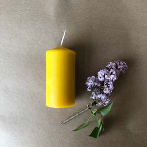 Candles: SMALL PILLAR BEESWAX CANDLE