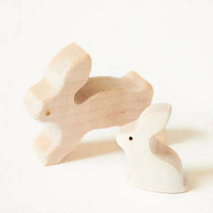 Sarahs Silks: WOOD EASTER BUNNY RABBIT ~ BABY ~ SARAH'S SILKS