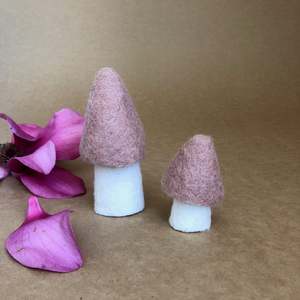 MOREL MUSHROOM - SMALL ~ PINK QUARTZ ~ MUSKHANE