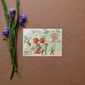 Elsa Beskow: ELSA BESKOW ~ POSTCARD ~ KING & QUEEN STRAWBERRY