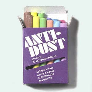 ANTIDUST BLACKBOARD CHALK ~ BOX OF 12