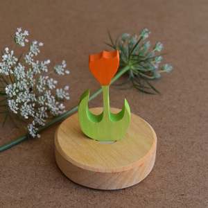 ORANGE TULIP FLOWER ~ CELEBRATION RING DECORATION ~ GRIMMS