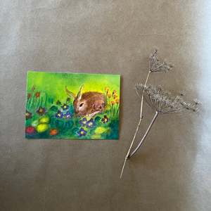 SPRING EASTER HARE POSTCARD ~ JULA SCHOLZEN-GNAD