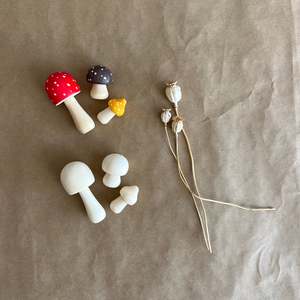 Toddler: DIY CRAFT ~ WOODEN MUSHROOMS ~ 3 PACK