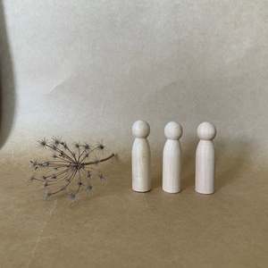 PLAIN WOODEN PEG DOLL ~ LARGE ~ 8CM