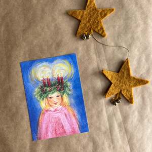 SAINT LUCIA'S ADVENT WREATH ~ POSTCARD ~ MARJAN VAN ZEYL