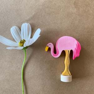Decorations: DELUXE FLAMINGO HANDPAINTED ~ CELEBRATION RING DECORATION ~ GRIMMS