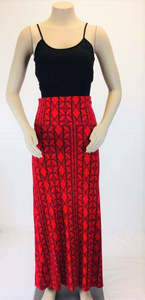 Sialei Leilei maxi skirt LS591 Red