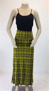 Skirts: Women Long Skirt-LS594 Green