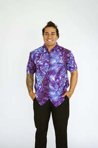 Mens Short Sleeve Shirt: LEOLEO 4-WAY STRETCH TANOA SHIRT- SS2768 FB1179