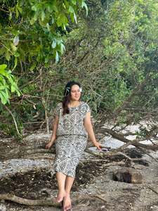 Vailoa: VAILOA MIDI DRESS TD138 BLACK