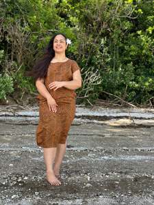 Vailoa: VAILOA MIDI DRESS TD138 BROWN