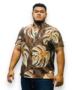 Le Lagi Collection: LE LAGI MEN'S 4WAY STRETCH SHIRT TS4WS014-BROWN