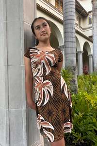 Le Lagi Collection: LE LAGI GIRL'S DRESS-TD803 BROWN