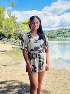 Le Lagi Collection: LE LAGI FLUTTER ROMPER-TD161 NATURAL