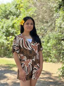 Le Lagi Collection: LE LAGI FLUTTER ROMPER-TD161 BROWN