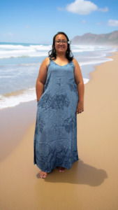 DENIM AIGA MAXI DRESS TH010