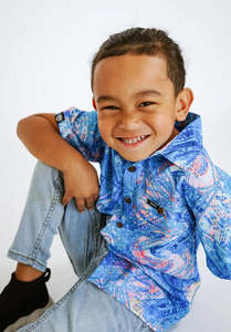 Boys Sale: ULA 4-WAY STRETCH TANOA BOYS SHIRT SB1274 FB1173