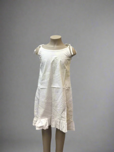 Girls White Dress: SIALEI GIRL'S DRESS-LG1362 WHITE