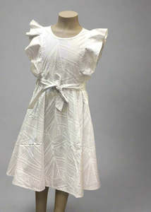 Girls White Dress: GIRL'S FAY DRESS LG1646 ROSA WHITE