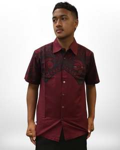 50 Clearance Sale 2025: TANOA MENS SHIRT  MATAGI- SS2069 SCARLET RED