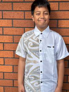 Boys Shirts: KAHA BOY'S SILKY DOBBY - SB1343