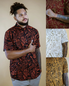 Mens Short Sleeve Shirt: OLOSEGA MEN'S TENCEL SHIRT TSCSS11