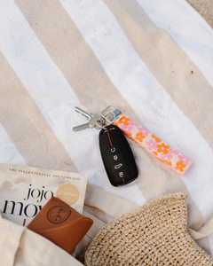 Floral Pink Wristlet Keychain (KIKI & CO)
