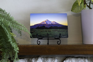 Metal Print – Golden Mountain Glow