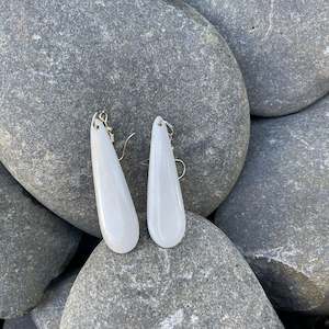 Beef Bone Carvings: Drop Earrings