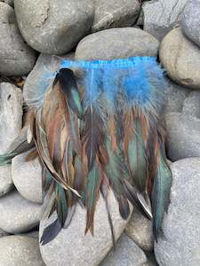 Korowai Cloak: Pale Blue  Coque Feathers