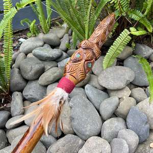 Rakau Wood Taiaha Long Weapon: Taiaha 150cm