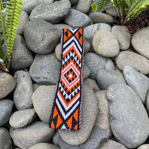 Korowai Cloak Taniko Bands: Orange Pātiki