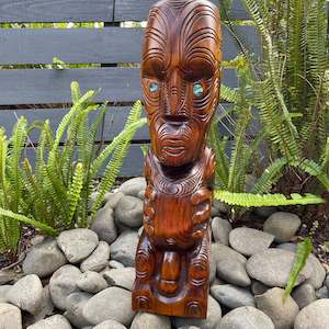Rakau Wood Tekoteko Figurehead: Tekoteko